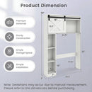 4-Tier Over The Toilet Storage Cabinet with Sliding Barn Door and Storage Shelves by LJGDeals