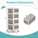 Rolling Storage Cart with Drawers and Lockable Wheels by DirectDeals
