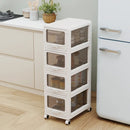 Rolling Storage Cart with Drawers and Lockable Wheels by LJGDeals
