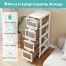 Rolling Storage Cart with Drawers and Lockable Wheels by DirectDeals