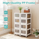 Rolling Storage Cart with Drawers and Lockable Wheels by LJGDeals