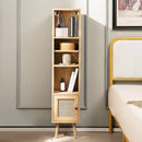 4 Tiers Rattan Storage Cabinet with Slim Design by LJGDeals
