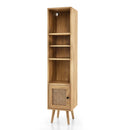 4 Tiers Rattan Storage Cabinet with Slim Design by LJGDeals