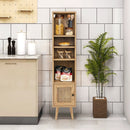 4 Tiers Rattan Storage Cabinet with Slim Design by LJGDeals