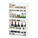 4-Tier Rolling Storage Cart Slim Kitchen Cart on Wheels with Open Shelves and Handle by LJGDeals