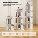 4-Tier Rotating Bookshelf 360¬∞ Display Rack with Dividers and Anti-falling Baffles by LJGDeals