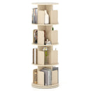 4-Tier Rotating Bookshelf 360¬∞ Display Rack with Dividers and Anti-falling Baffles by LJGDeals
