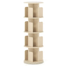 4-Tier Rotating Bookshelf 360¬∞ Display Rack with Dividers and Anti-falling Baffles by LJGDeals