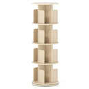 4-Tier Rotating Bookshelf 360¬∞ Display Rack with Dividers and Anti-falling Baffles