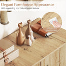 4-Tier Shoe Organizer with Removable Shelves and 2 Doors-Natural by LJGDeals
