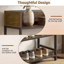 4-Tier Shoe Rack Industrial Shoe Organizer with Heavy Duty Metal Frame by LJGDeals