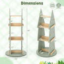 4 Tier Tree Shape Kids Rotating Bookshelf 360¬∞ Display Rack Storage Organizer-Green by LJGDeals