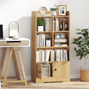 4 Tiers Bookshelf with 4 Cubes Display Shelf and 2 Doors by LJGDeals