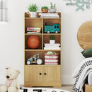 4 Tiers Bookshelf with 4 Cubes Display Shelf and 2 Doors by LJGDeals