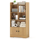 4 Tiers Bookshelf with 4 Cubes Display Shelf and 2 Doors by LJGDeals