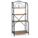 4-Tier Industrial Kitchen Baker's Rack with Open Shelves and X-Bar by LJGDeals