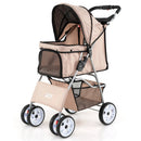 4 Wheel Pet Stroller for Small Dogs Cats up to 33 LBS by LJGDeals