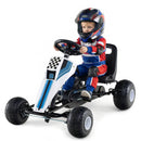 4-Wheel Ride On Toy Pedal Go Kart for Kids with Steering Wheel and Safe Handbrake by LJGDeals