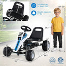 4-Wheel Ride On Toy Pedal Go Kart for Kids with Steering Wheel and Safe Handbrake by LJGDeals