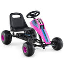 4-Wheel Ride On Toy Pedal Go Kart for Kids with Steering Wheel and Safe Handbrake by LJGDeals