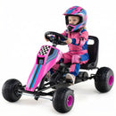 4-Wheel Ride On Toy Pedal Go Kart for Kids with Steering Wheel and Safe Handbrake by LJGDeals