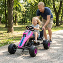 4-Wheel Ride On Toy Pedal Go Kart for Kids with Steering Wheel and Safe Handbrake by LJGDeals
