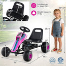 4-Wheel Ride On Toy Pedal Go Kart for Kids with Steering Wheel and Safe Handbrake by LJGDeals