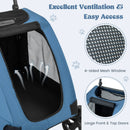4 Wheels Extra Large Dog Stroller Foldable Pet Stroller with Dual Entry by LJGDeals