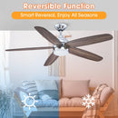 52" Dicken Farmhouse Downrod Mount Reversible Ceiling Fan with Lighting and Remote Control