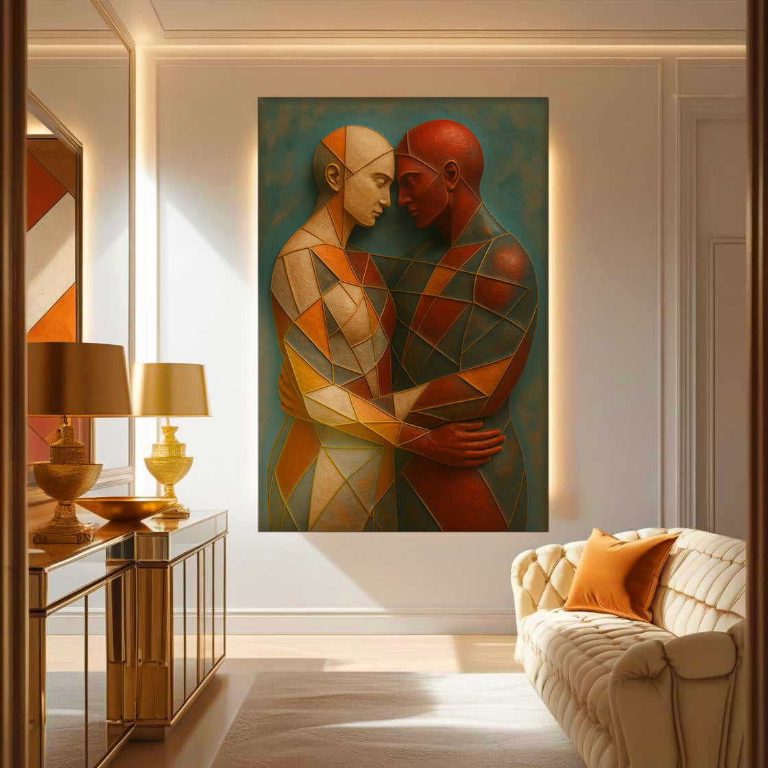 Embrace of Geometry Abstract Wall Art III, photo 5 of 10