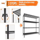 3/4/5/6/7/8 Tier Storage Shelves-Adjustable Wire Shelving Rack-Multi Sizes by 2Dropme