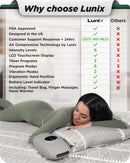 LX7 LCD Touchscreen Hand Massager, Heated Air Compression, Cloud Gray