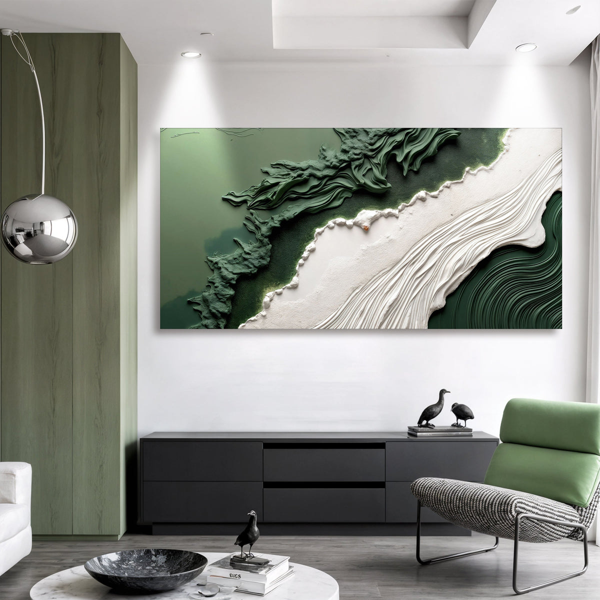 Green Rivers Abstract Wall Art VI, photo 4 of 10
