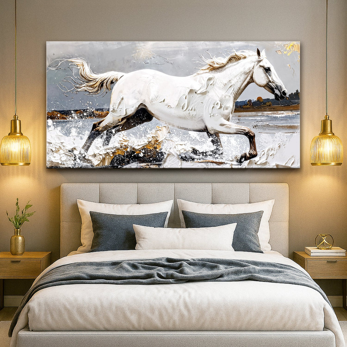 Modern Abstract Horse Wall Art, photo 3 of 10