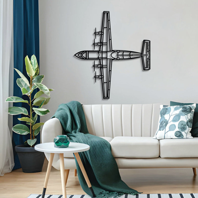 Dash 7 DHC-7 Top Metal Aircraft Wall Art - NCP0545