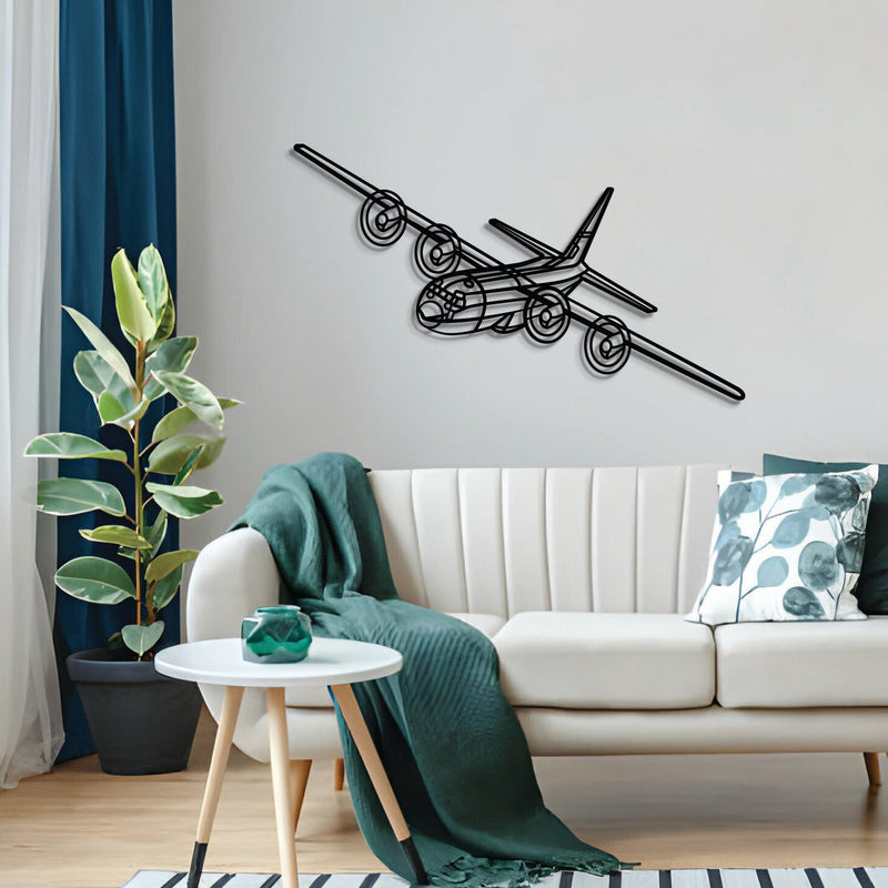 C-130H2 Angle Metal Aircraft Wall Art - NCP0531