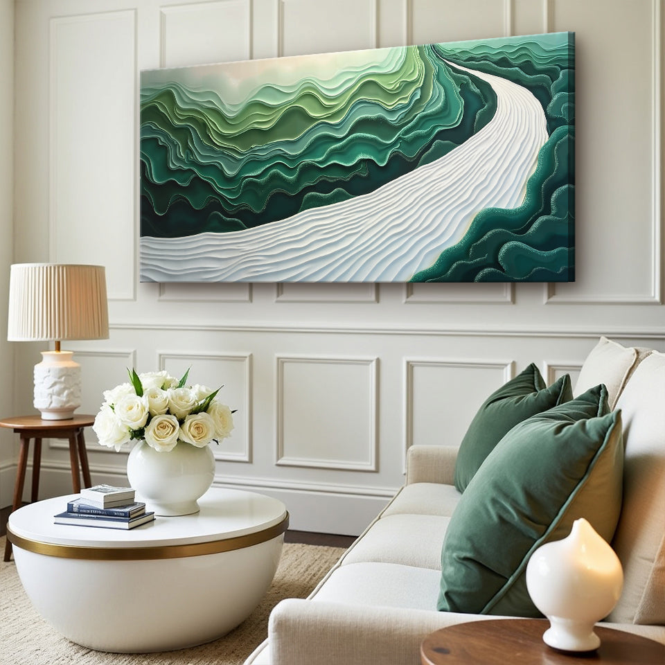 Green Rivers Abstract Wall Art III, photo 3 of 10