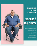 500 lbs Heavy Duty Folding Camping Chair w/ Cup Holder & Cooler Bag | Portable Outdoor Beach Seat by 2Dropme