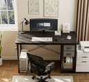 40/47 Inch Computer Desk with Fabric Storage Drawers, Modern Home Office Table by 2Dropme