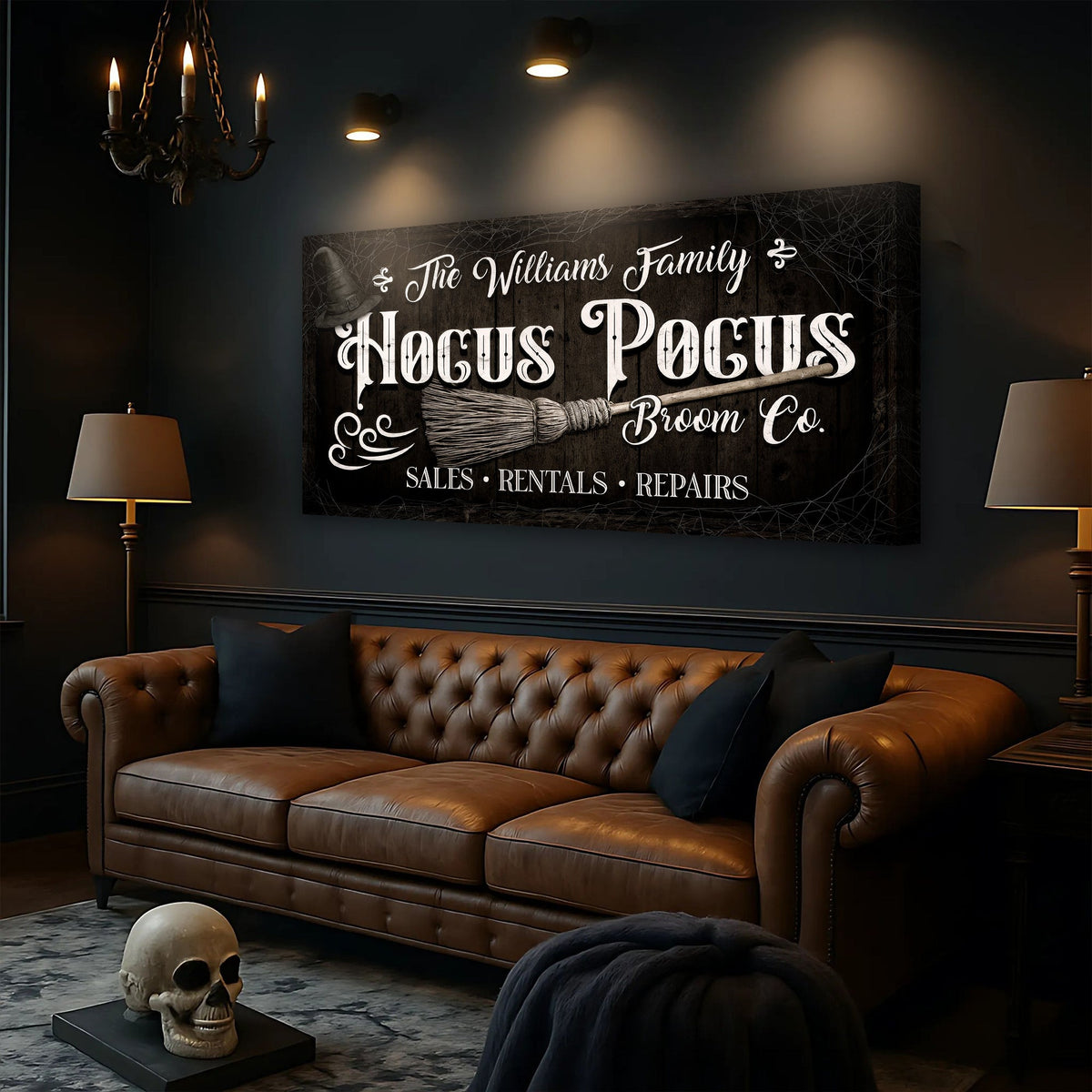 Personalized Hocus Pocus Broom Co. Wall Sign, photo 3 of 10