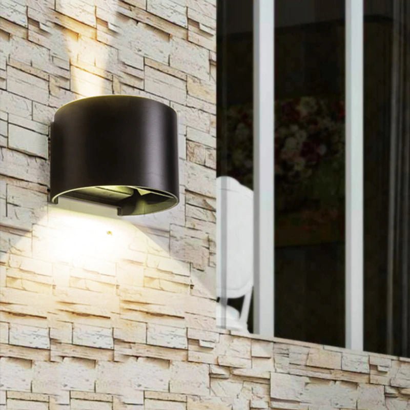 Black/White Outdoor Waterproof Aluminum Cube Shape LED Wall Lamp For Garden