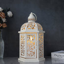 13.5''H Metal Candle Holder Rustic Decorative Lanterns by JHY DESIGN