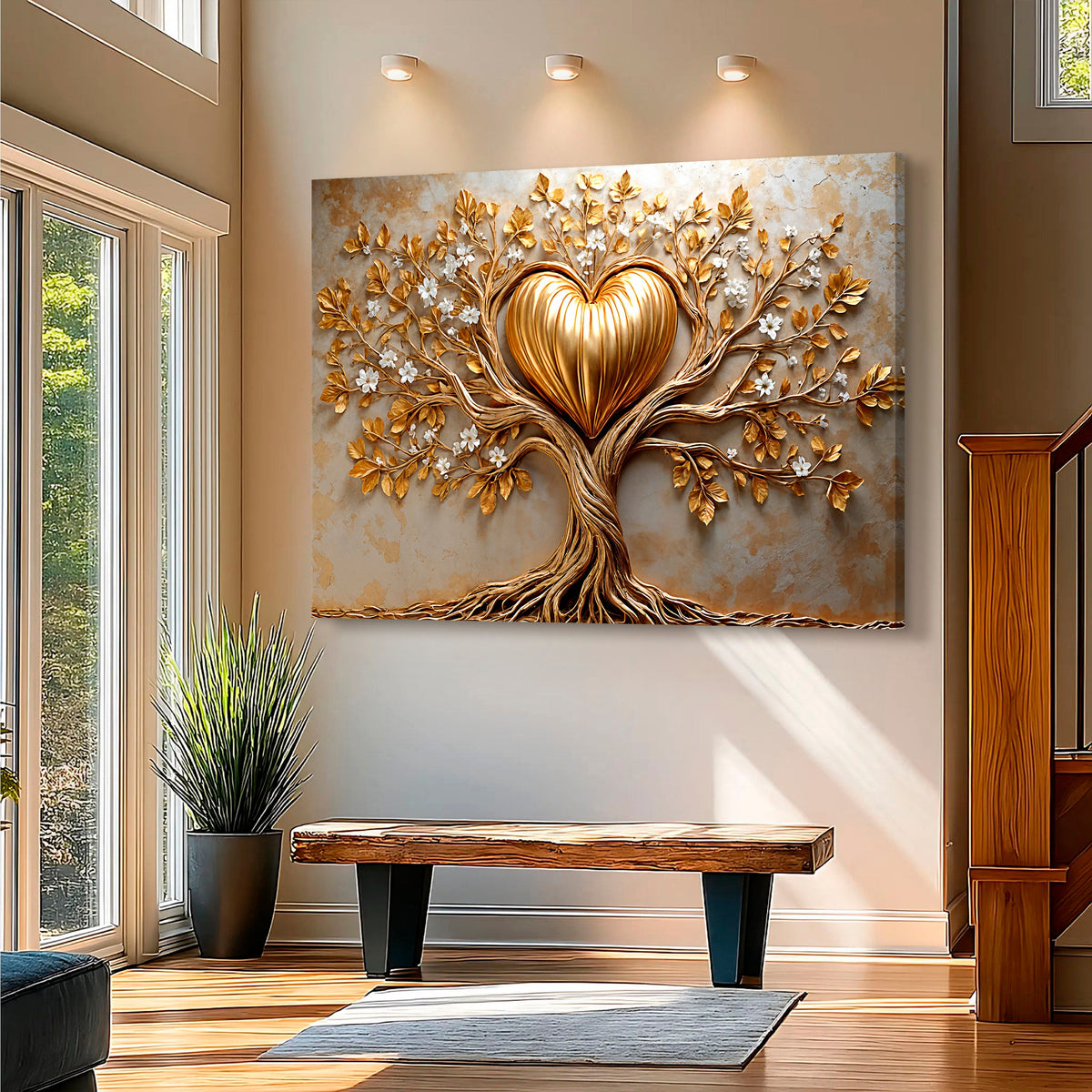 Golden Tree Heart Wall Art, photo 4 of 10