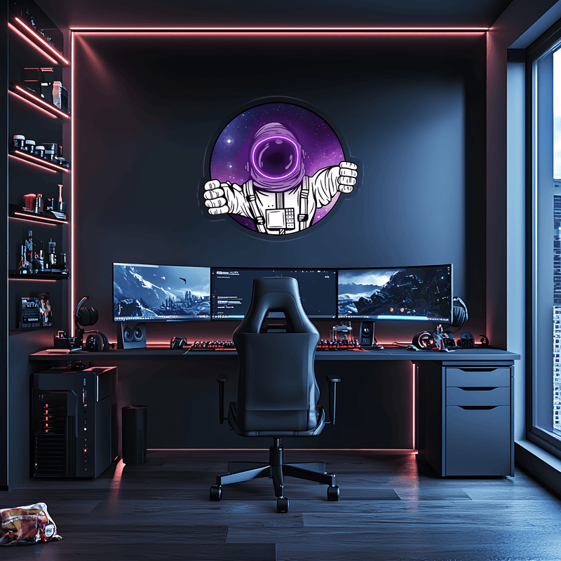 Astranaut Neon Sign, Uv Print Neon, Astranaut Wall Decor, Uv Print Neon Sign,Neon Light,Neon Wall Art, Neon Sign,Neon Light Sign,Neon Gifts