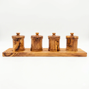 Olive Wood Canister Set by Choixe