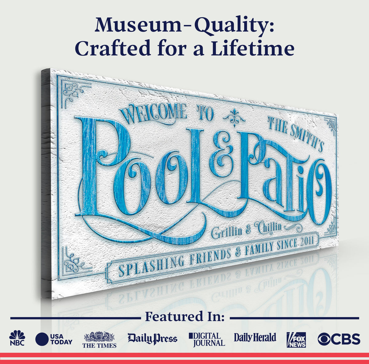 Personalized Swimming Pool Sign, photo 4 of 8