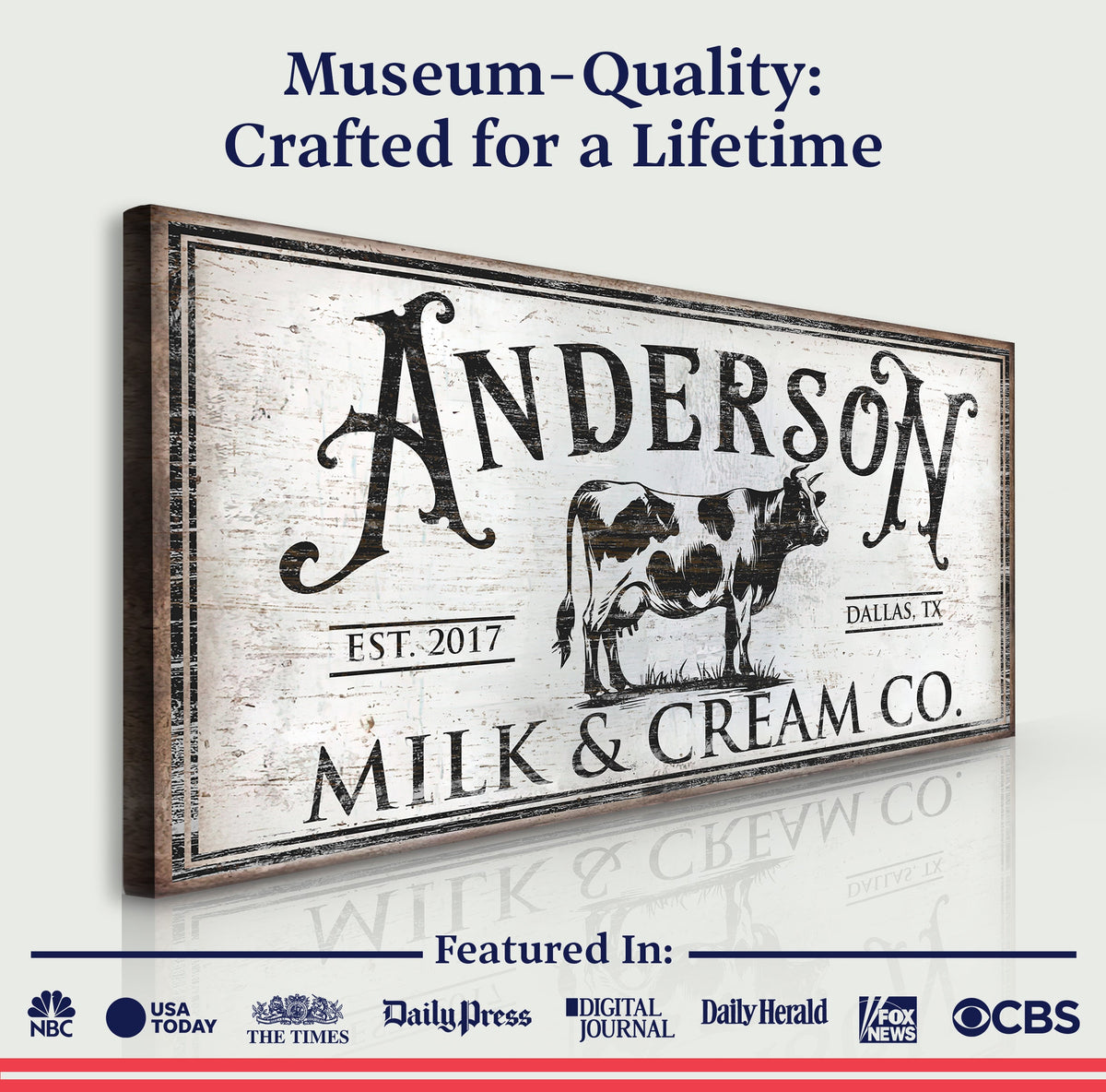 Personalized Milk & Cream Co Sign, photo 4 of 8