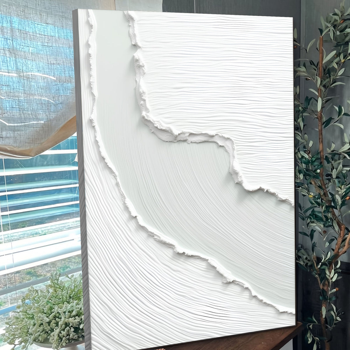 Abstract Minimalist Wave Wall Art, photo 4 of 10