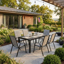 Lume Textilene Stackable Dining Set, 7-Piece