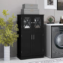 4 Doors Freeestanding Bathroom Floor Cabinet with Adjustable Shelves by DirectDeals